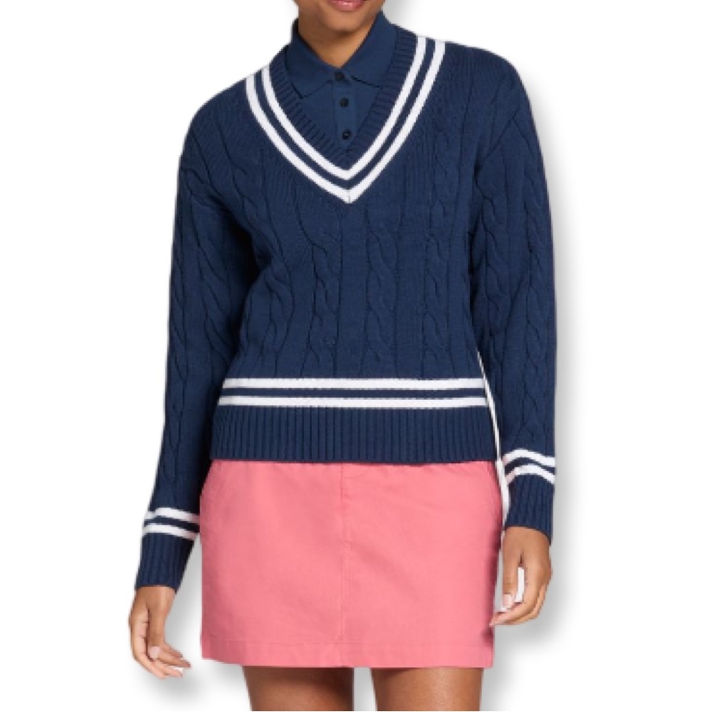 Walter Hagen - NWT - XXL -  Navy and White Women's Sweater - Picture 2 of 8